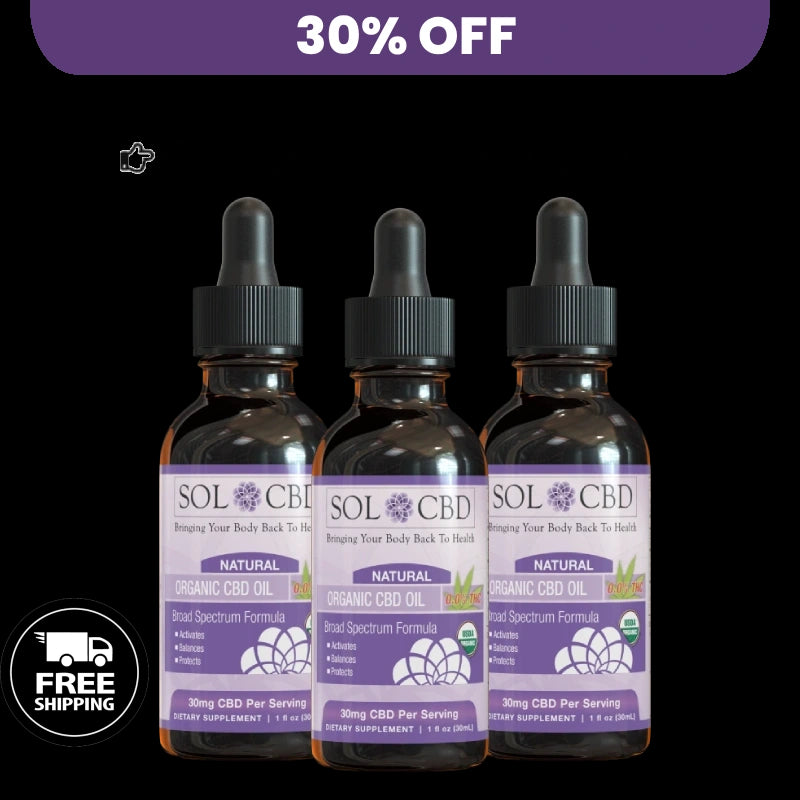 BFCM VIP Organic CBD Tincture – Natural (0.0% THC) - 3 pack