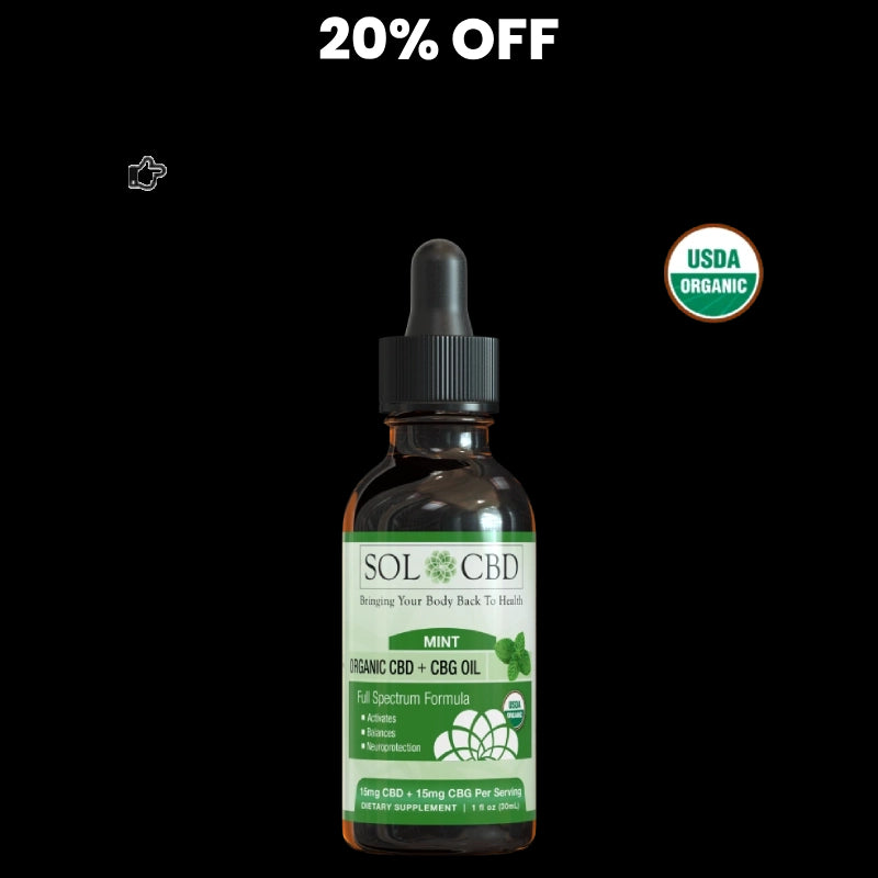 BFCM Organic CBG + CBD Oil Tincture - Mint - 1 pack