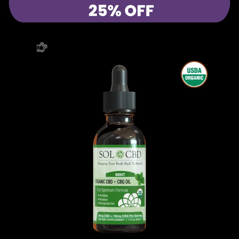 BFCM VIP Organic CBG + CBD Oil Tincture - Mint - 1 pack