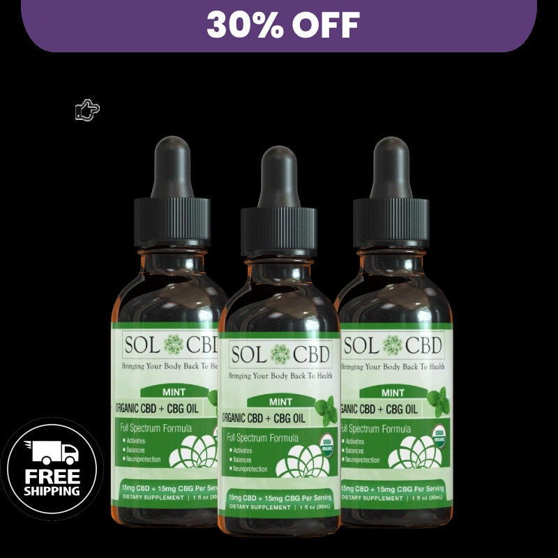 BFCM VIP Organic CBG + CBD Oil Tincture - Mint - 3 pack