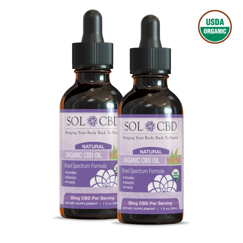 Organic CBD Tincture – Natural (0.0% THC) - 2 PACK