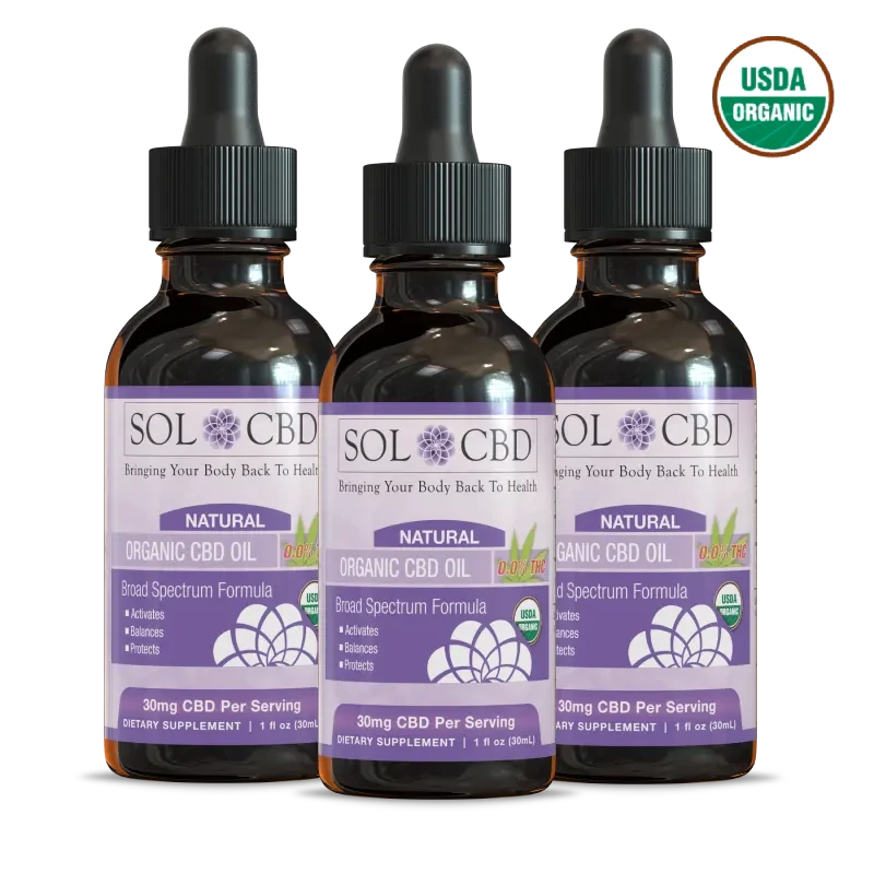 Organic CBD Tincture – Natural (0.0% THC) - 3 PACK