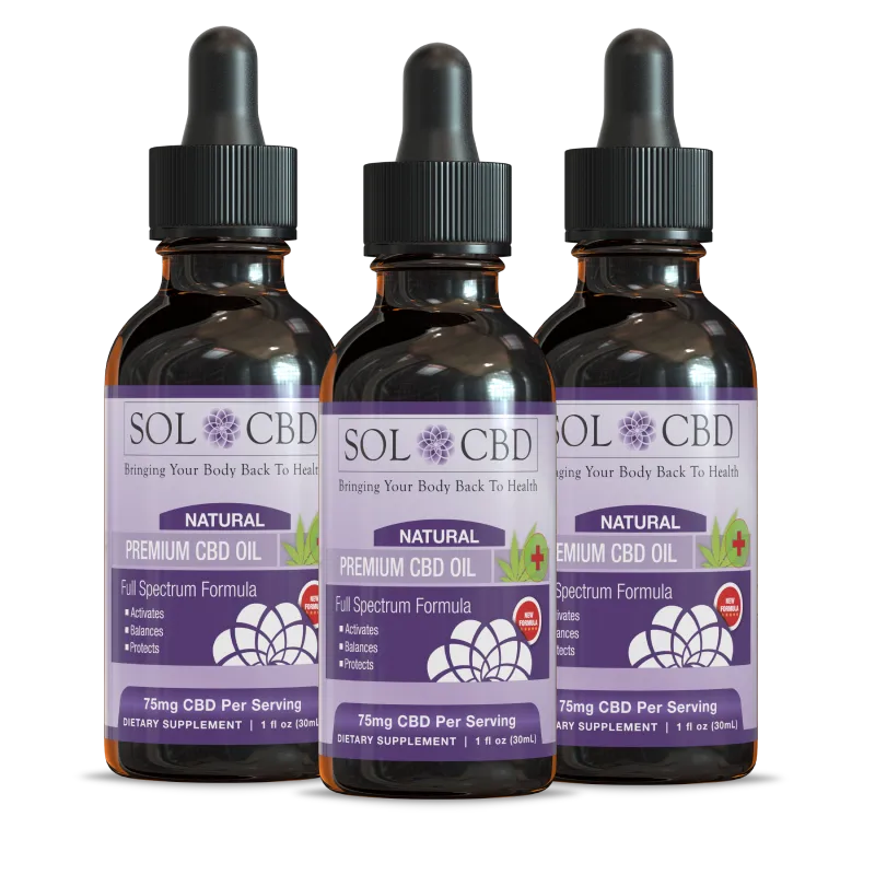 2250mg CBD Oil Tincture – 3 PACK