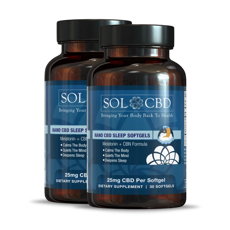 Sleep Softgels with CBD, CBN and Melatonin - 2 pack