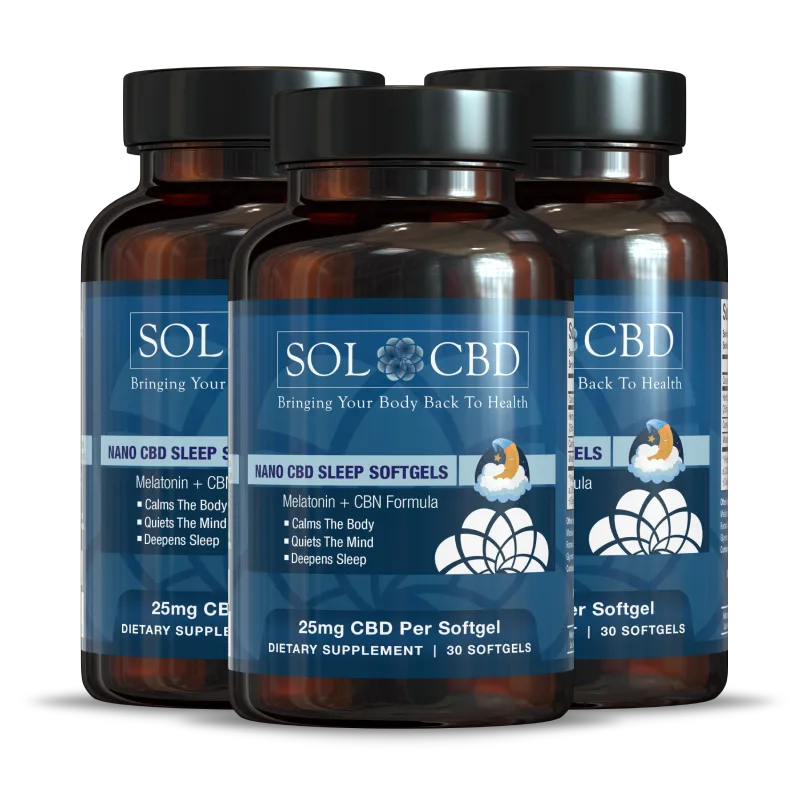 Sleep Softgels with CBD, CBN and Melatonin - 3 pack