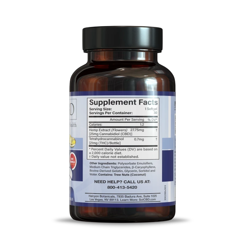 NANO CBD SOFTGELS - BACK