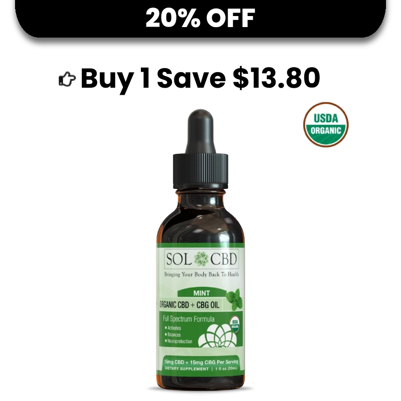BFCM Organic CBG + CBD Oil Tincture - Mint - 1 pack