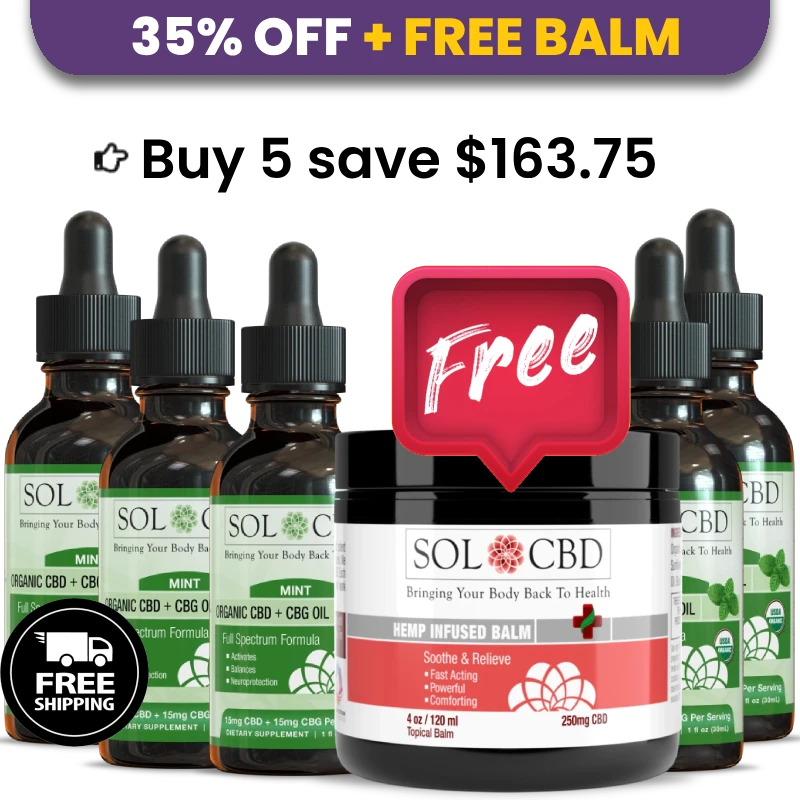 BFCM VIP Organic CBG + CBD Oil Tincture - Mint - 5 pack