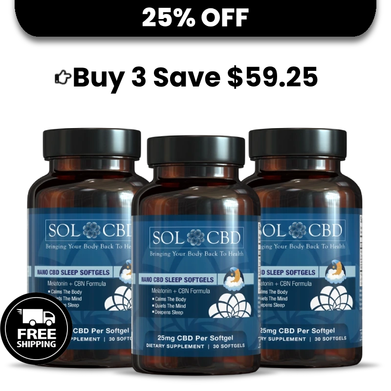 BFCM CBD, Melatonin & CBN Softgels for Sleep- 3 pack