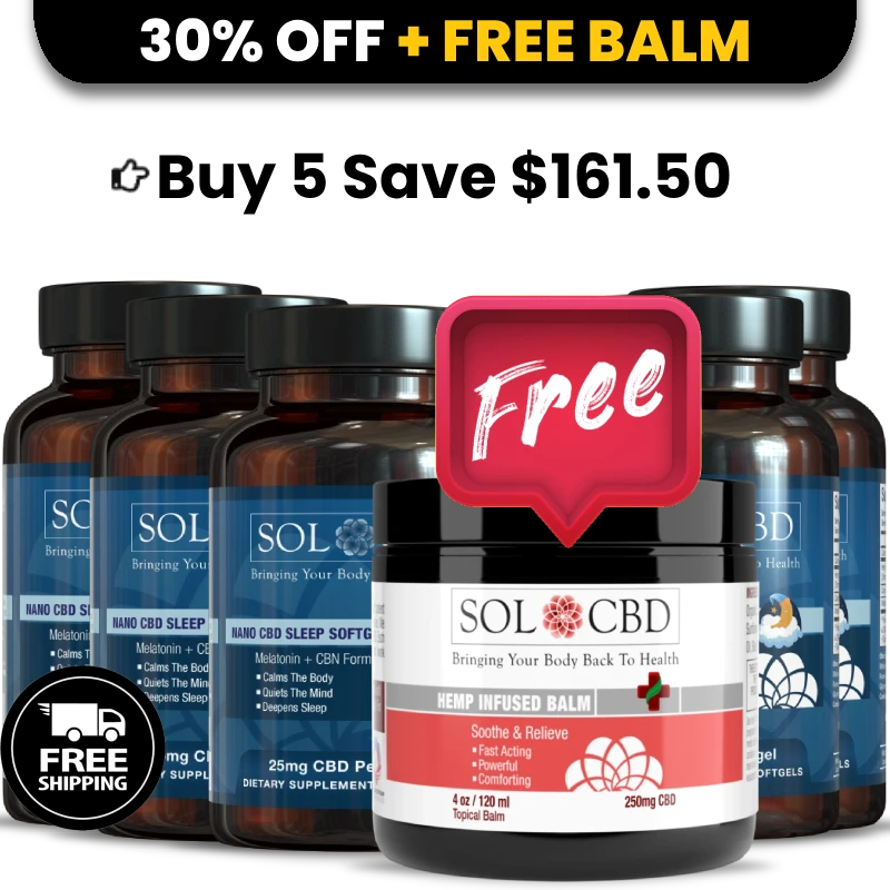 BFCM CBD, Melatonin & CBN Softgels for Sleep- 5 pack